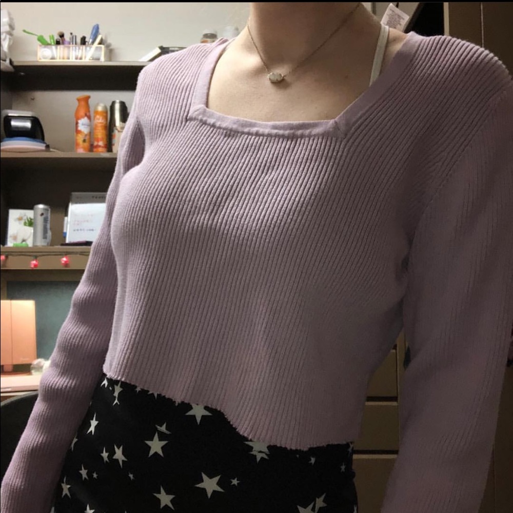 square neck sweater
